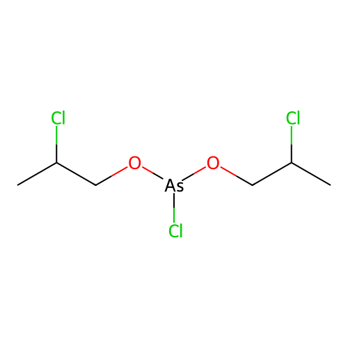 chloro-bis(2-chloropropoxy)arsane structure