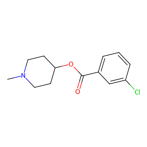 1-Methylpiperidin-4-yl 3-chlorobenzoate structure
