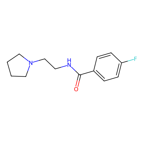 4-氟-N-(2-吡咯烷-1-基乙基)苯甲酰胺 structure