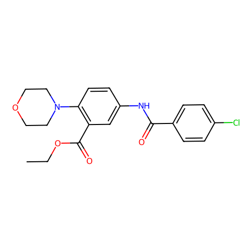 Ethyl 5-[(4-chlorobenzoyl)amino]-2-morpholin-4-ylbenzoate structure