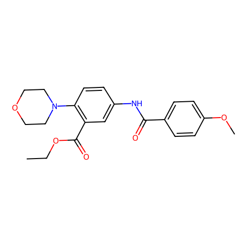 Ethyl 5-[(4-methoxybenzoyl)amino]-2-(4-morpholinyl)benzoate structure