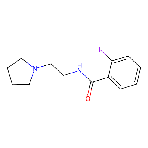 2-碘-N-(2-吡咯烷-1-基乙基)苯甲酰胺 structure