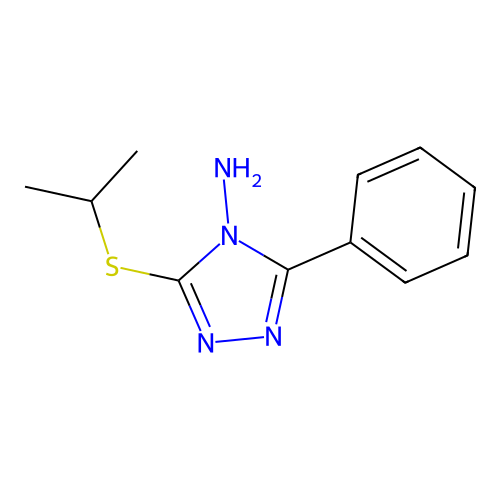 3-(isopropylsulfanyl)-5-phenyl-4H-1,2,4-triazol-4-amine structure