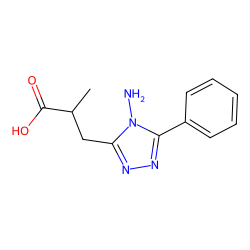 3-(4-amino-5-phenyl-4H-1,2,4-triazol-3-yl)-2-methylpropanoic acid structure
