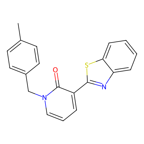 3-(1,3-benzothiazol-2-yl)-1-(4-methylbenzyl)-2(1H)-pyridinone structure