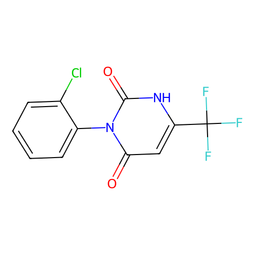 3-(2-chlorophenyl)-6-(trifluoromethyl)-1H-pyrimidine-2,4-dione structure