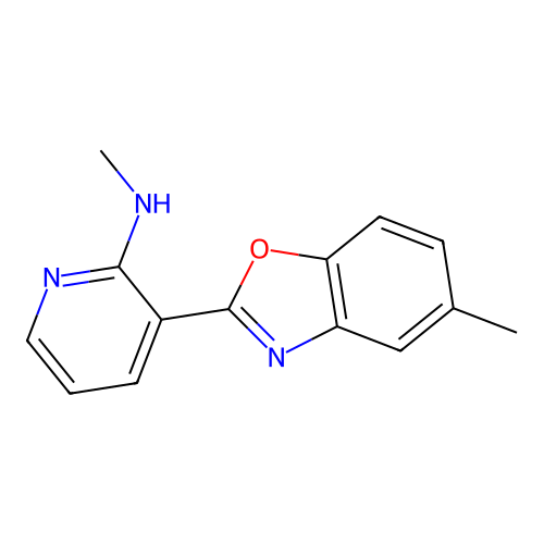 N-methyl-3-(5-methyl-1,3-benzoxazol-2-yl)pyridin-2-amine structure