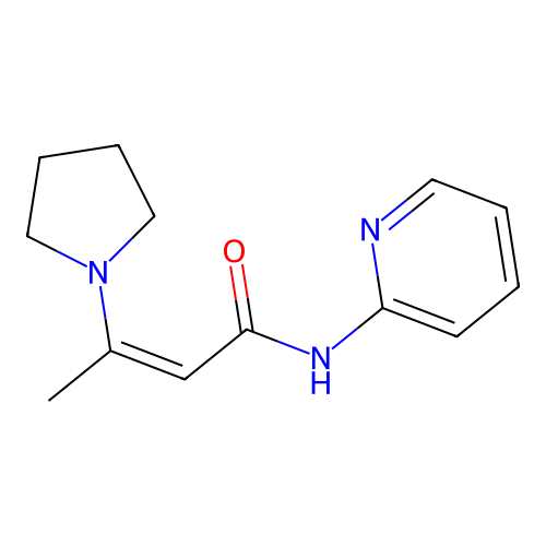 N-pyridin-2-yl-3-pyrrolidin-1-ylbut-2-enamide structure