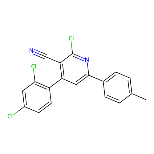 2-Chloro-4-(2,4-dichlorophenyl)-6-(4-methylphenyl)nicotinonitrile structure