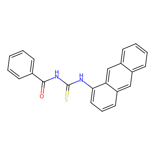 N-(1-anthryl)-N'-benzoylthiourea structure