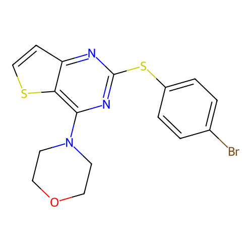 2-[(4-Bromophenyl)sulfanyl]-4-morpholinothieno[3,2-d]pyrimidine structure