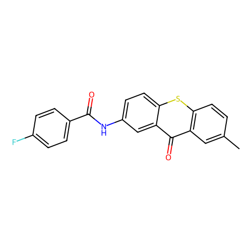 4-fluoro-N-(7-methyl-9-oxothioxanthen-2-yl)benzamide structure