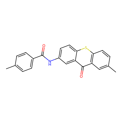 4-methyl-N-(7-methyl-9-oxo-9H-thioxanthen-2-yl)benzenecarboxamide structure