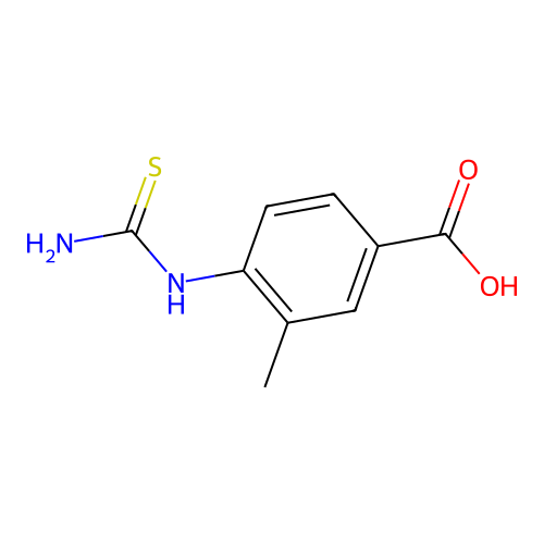 4-(Carbamothioylamino)-3-methylbenzoic acid structure