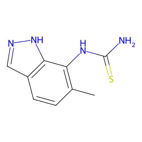 (6-methyl-1H-indazol-7-yl)thiourea structure