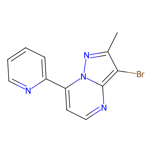 3-Bromo-2-methyl-7-(2-pyridinyl)pyrazolo[1,5-a]pyrimidine structure