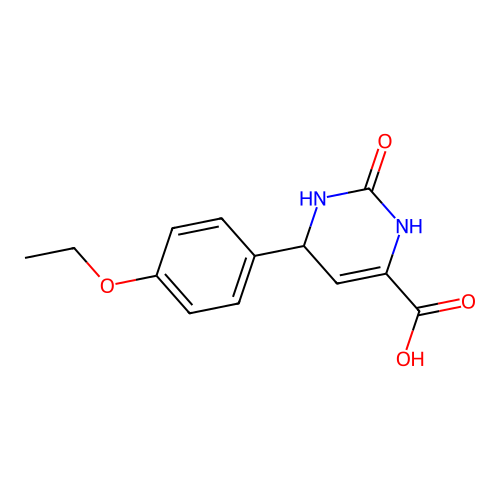 6-(4-Ethoxyphenyl)-2-oxo-1,2,3,6-tetrahydro-4-pyrimidinecarboxylic acid structure