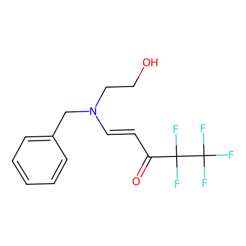 1-[Benzyl(2-hydroxyethyl)amino]-4,4,5,5,5-pentafluoropent-1-en-3-one structure