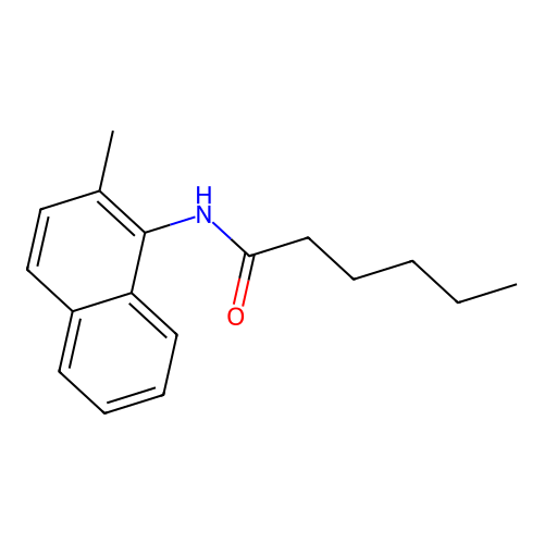 N-(2-methylnaphthalen-1-yl)hexanamide structure