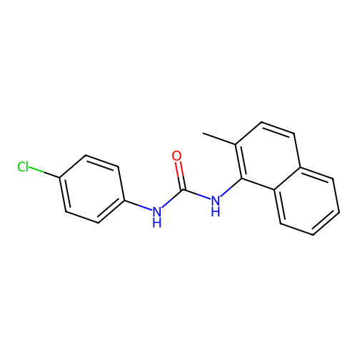N-(4-chlorophenyl)-N'-(2-methyl-1-naphthyl)urea structure