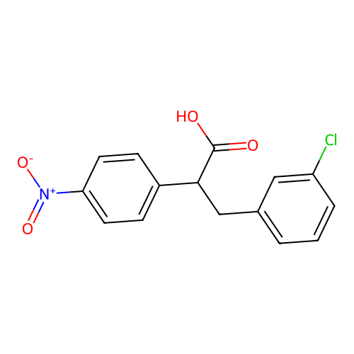 3-(3-chlorophenyl)-2-(4-nitrophenyl)propanoic Acid structure