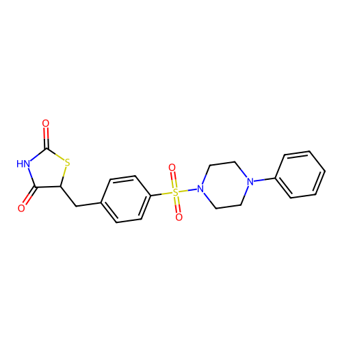 5-{4-[(4-Phenylpiperazino)sulfonyl]benzyl}-1,3-thiazolane-2,4-dione structure
