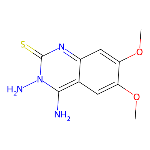 3-amino-4-imino-6,7-dimethoxy-3,4-dihydro-2(1H)-quinazolinethione structure