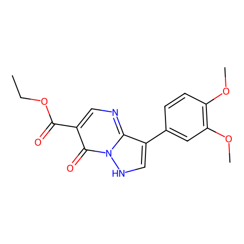 Ethyl 3-(3,4-dimethoxyphenyl)-7-hydroxypyrazolo[1,5-a]pyrimidine-6-carboxylate structure