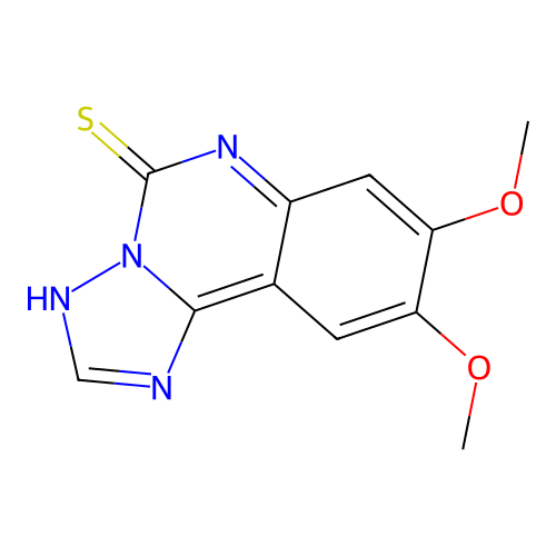 8,9-dimethoxy[1,2,4]triazolo[1,5-c]quinazoline-5(6H)-thione structure