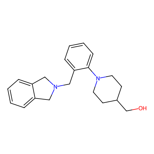 {1-[2-(1,3-dihydro-2H-isoindol-2-ylmethyl)phenyl]-4-piperidinyl}methanol structure