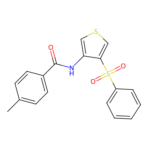 N-[4-(benzenesulfonyl)thiophen-3-yl]-4-methylbenzamide structure