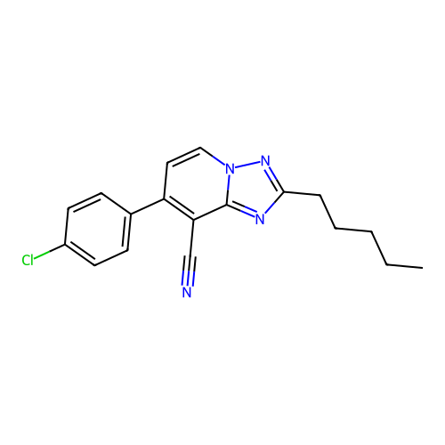 7-(4-Chlorophenyl)-2-pentyl[1,2,4]triazolo[1,5-a]pyridine-8-carbonitrile structure