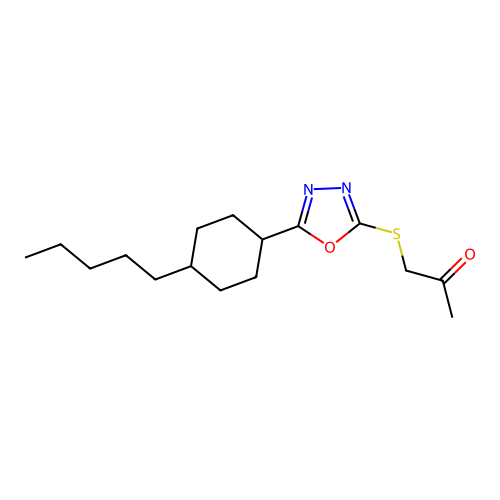 1-{[5-(4-Pentylcyclohexyl)-1,3,4-oxadiazol-2-yl]sulfanyl}acetone structure