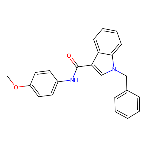 1-benzyl-N-(4-methoxyphenyl)-1H-indole-3-carboxamide structure
