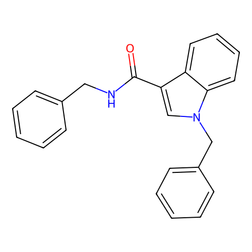 N,1-dibenzyl-1H-indole-3-carboxamide structure