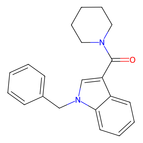 (1-benzyl-1H-indol-3-yl)(piperidino)methanone structure