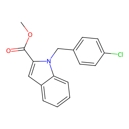 methyl 1-(4-chlorobenzyl)-1H-indole-2-carboxylate structure