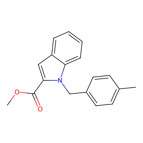 Methyl 1-((4-methylphenyl)methyl)-1H-indole-2-carboxylate structure
