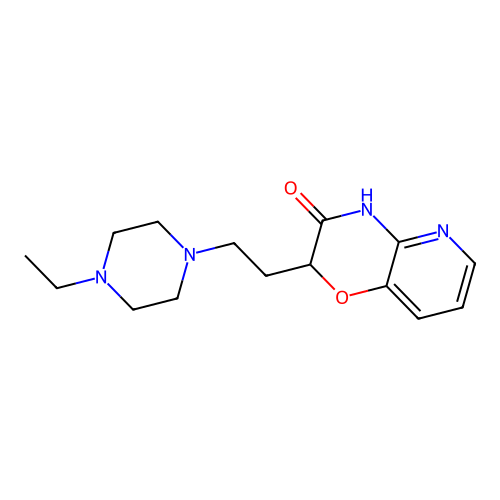 2-[2-(4-ethylpiperazino)ethyl]-2H-pyrido[3,2-b][1,4]oxazin-3(4H)-one structure