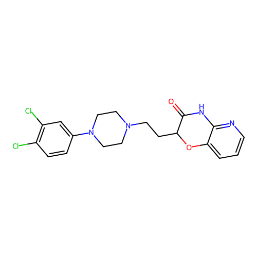 2-{2-[4-(3,4-dichlorophenyl)piperazino]ethyl}-2H-pyrido[3,2-b][1,4]oxazin-3(4H)-one structure