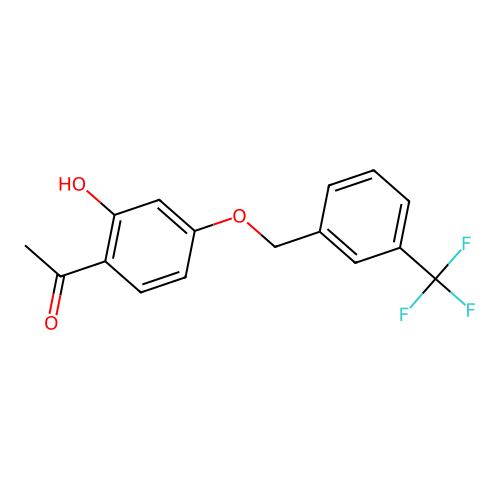 1-(2-Hydroxy-4-{[3-(trifluoromethyl)benzyl]oxy}phenyl)-1-ethanone structure