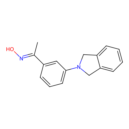 1-[3-(1,3-Dihydro-2H-isoindol-2-yl)phenyl]ethanone oxime structure