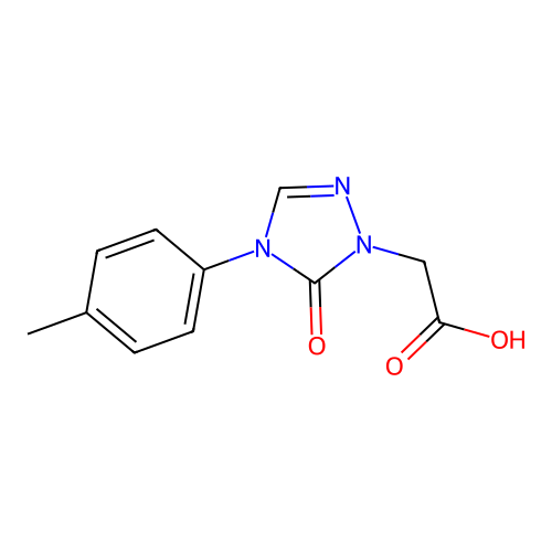 2-(5-Oxo-4-(p-tolyl)-4,5-dihydro-1H-1,2,4-triazol-1-yl)acetic acid structure