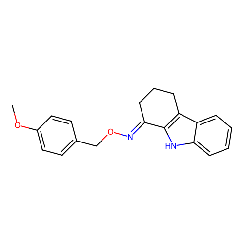 N-[(4-methoxyphenyl)methoxy]-2,3,4,9-tetrahydrocarbazol-1-imine structure