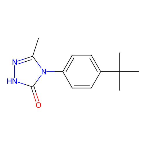 4-[4-(tert-butyl)phenyl]-5-methyl-2,4-dihydro-3H-1,2,4-triazol-3-one structure