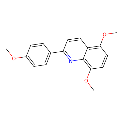 5,8-Dimethoxy-2-(4-methoxyphenyl)quinoline structure