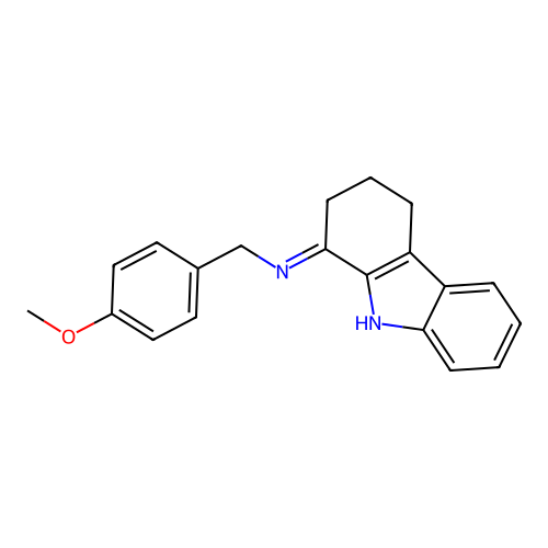 (4-methoxyphenyl)-N-(2,3,4,9-tetrahydro-1H-carbazol-1-yliden)methanamine structure