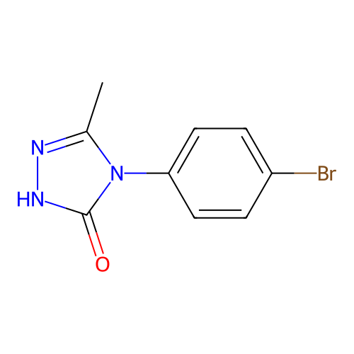 4-(4-bromophenyl)-3-methyl-4,5-dihydro-1H-1,2,4-triazol-5-one structure