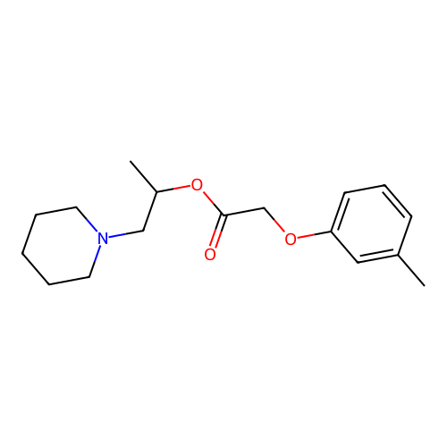 1-(Piperidin-1-yl)propan-2-yl (3-methylphenoxy)acetate structure