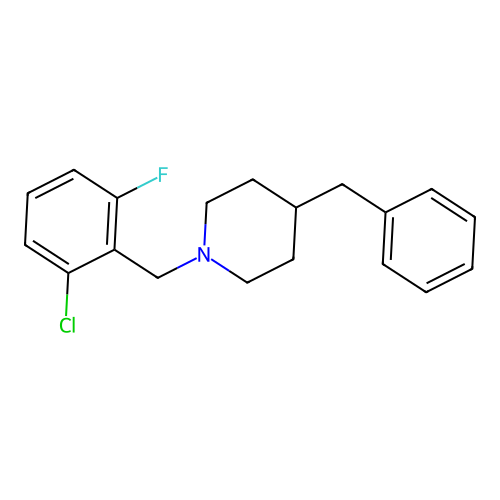 4-Benzyl-1-(2-chloro-6-fluorobenzyl)piperidine structure